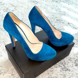 Prada teal heels